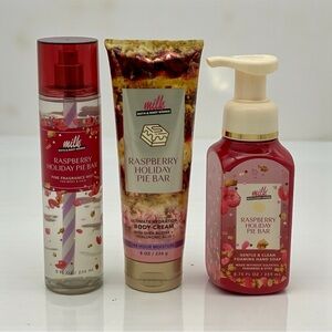 Bath & Body Works Raspberry Holiday Pie Bar x Milk Bar Bakery Body Care Gift Set